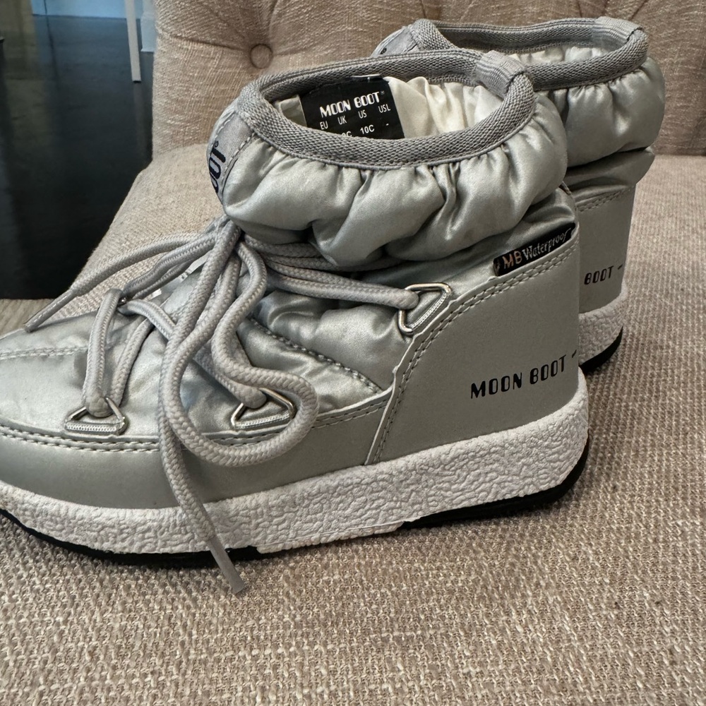 Silver Ski Moon Boots Kids